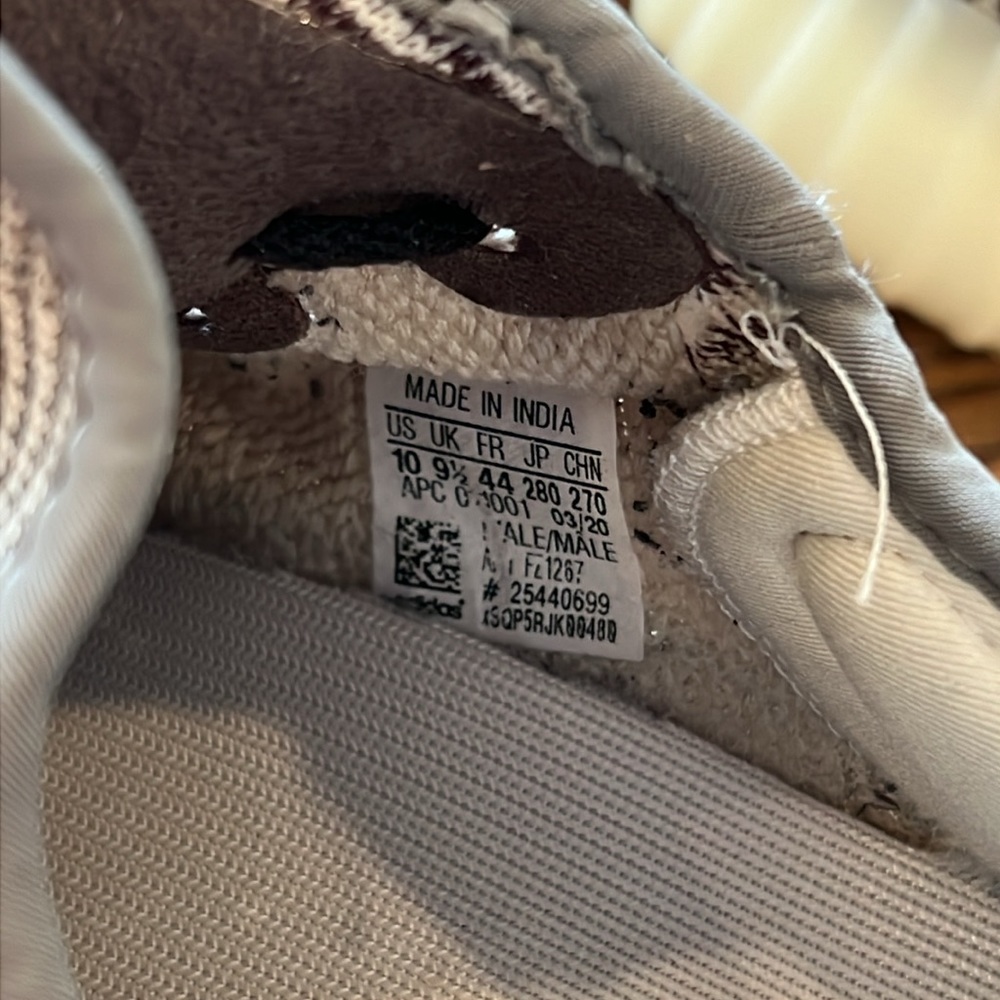 Yeezy Adidas Brown/Beige Knit Fabric 350 V2 Zyon Sneakers - Picture 12 of 13
